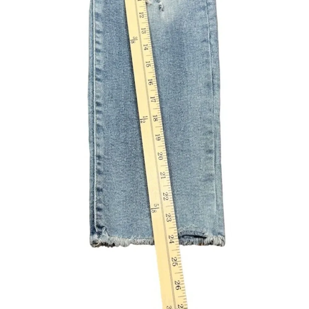 Kendall‎ + Kylie Super High Distressed Skinny Jeans Medium Light Wash Size 28